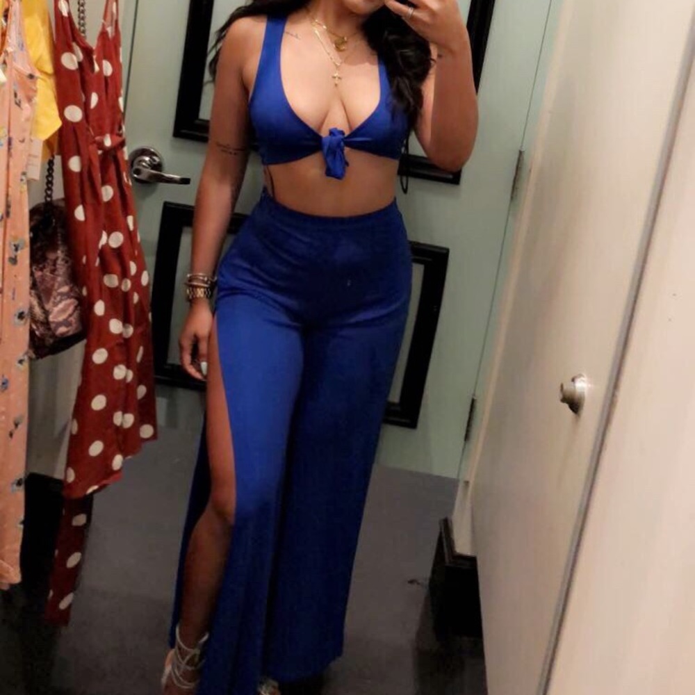 SOLD!!!!!!!!!!!!!!!!!!Royal blue 2 piece jumpsuit